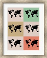 World Map Grid 2 Fine Art Print