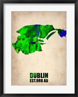 Dublin Watercolor Map Fine Art Print