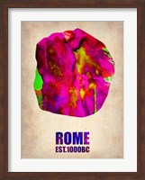 Rome Watercolor Map Fine Art Print