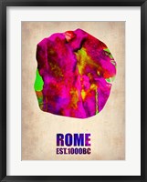 Rome Watercolor Map Fine Art Print