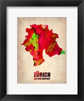 Zurich Watercolor Fine Art Print