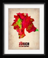 Zurich Watercolor Fine Art Print