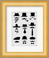 Hats and Mustaches 1 Fine Art Print