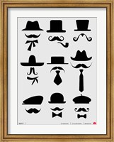 Hats and Mustaches 1 Fine Art Print