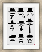 Hats and Mustaches 1 Fine Art Print