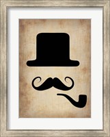 Hat Glasses and Mustache 4 Fine Art Print