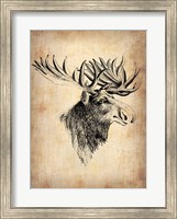 Vintage Moose Fine Art Print