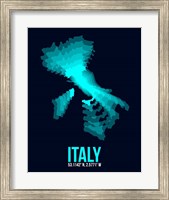Italy Radiant Map 1 Fine Art Print