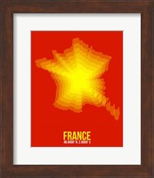 France Radiant Map 1 Fine Art Print