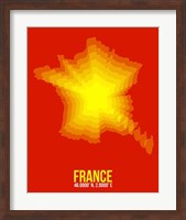 France Radiant Map 1 Fine Art Print