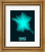 France Radiant Map 2 Fine Art Print