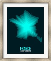 France Radiant Map 2 Fine Art Print