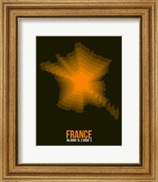 France Radiant Map 3 Fine Art Print