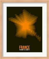 France Radiant Map 3 Fine Art Print