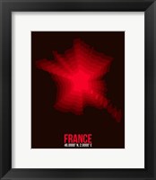 France Radiant Map 4 Fine Art Print