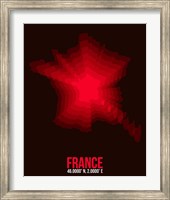 France Radiant Map 4 Fine Art Print