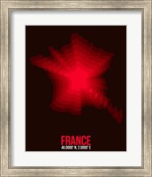 France Radiant Map 4 Fine Art Print