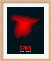 Spain Radiant Map 1 Fine Art Print