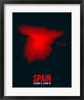 Spain Radiant Map 1 Fine Art Print