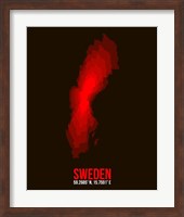 Sweden Radiant Map 1 Fine Art Print