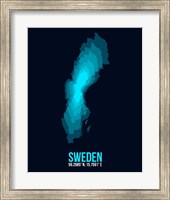 Sweden Radiant Map 2 Fine Art Print