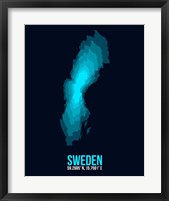 Sweden Radiant Map 2 Fine Art Print
