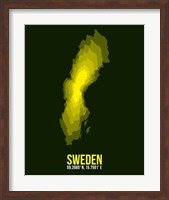 Sweden Radiant Map 3 Fine Art Print