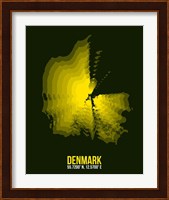 Denmark Radiant Map 1 Fine Art Print