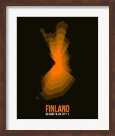 Finland Radiant Map 2 Fine Art Print