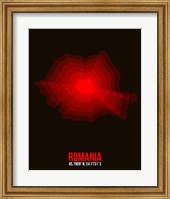 Romania Radiant Map 1 Fine Art Print