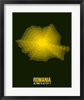 Romania Radiant Map 2 Fine Art Print