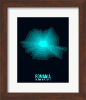 Romania Radiant Map 3 Fine Art Print