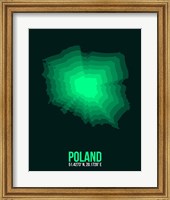 Poland Radiant Map 1 Fine Art Print