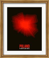 Poland Radiant Map 3 Fine Art Print