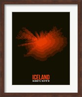 Iceland Radiant Map 1 Fine Art Print