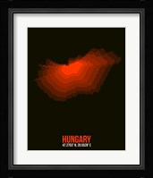 Hungary Radiant Map 1 Fine Art Print