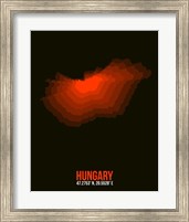 Hungary Radiant Map 1 Fine Art Print