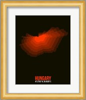 Hungary Radiant Map 1 Fine Art Print