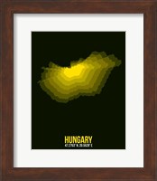 Hungary Radiant Map 2 Fine Art Print