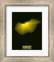 Hungary Radiant Map 2 Fine Art Print