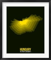 Hungary Radiant Map 2 Fine Art Print