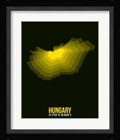 Hungary Radiant Map 2 Fine Art Print