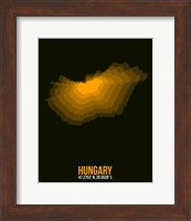 Hungary Radiant Map 3 Fine Art Print