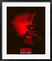 Greece Radiant Map 1 Fine Art Print