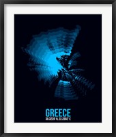 Greece Radiant Map 3 Fine Art Print