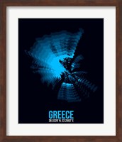 Greece Radiant Map 3 Fine Art Print