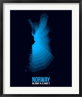 Norway Radiant Map 2 Fine Art Print
