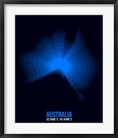 Australia Radiant Map 2 Fine Art Print