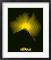 Australia Radiant Map 3 Fine Art Print