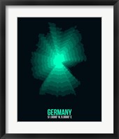 Germany Radiant Map 2 Fine Art Print